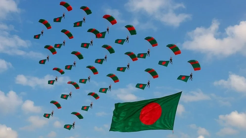 বিজয় দিবসে সর্বাধিক পতাকা হাতে প্যারাস্যুটিং করে বিশ্ব রেকর্ড গড়ার প্রস্তুতি